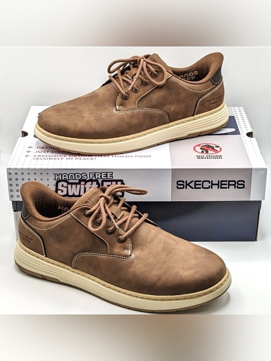 Skechers Other - Skechers Men’s Tan-Brown Swift Fit Hands Free Sneakers Shoes Comfy